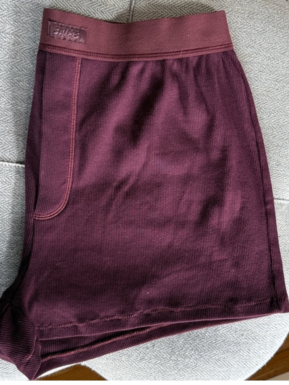Skims cotton rib loose boxer in current - Picture 2 of 4
